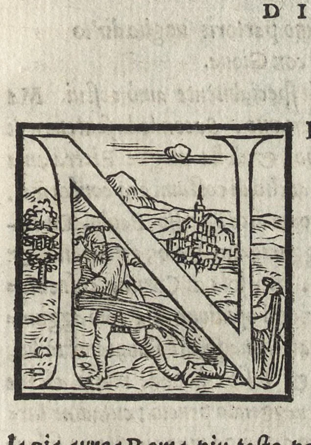 An illustration from Della geneologia de gli dei di m. Giovanni Boccaccio libri qvindeci : ne' quali si tratta dell'origine, & discendenza di tutti gli dei de' gentili : con la spositione, & sensi allegorici delle fauole & con la dichiaratione dell'historie appartenenti a detta materia, 1564, leaf 244