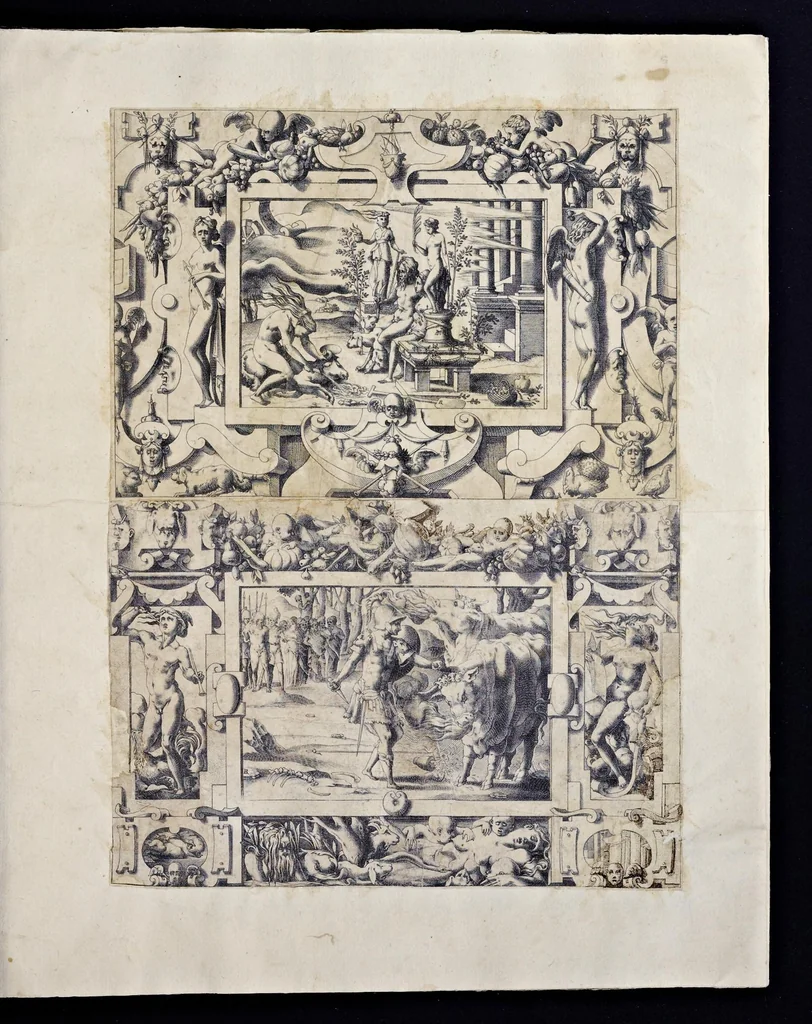 An illustration from Histoire de Jason et de la conquête de la toison d'or, 1560, leaf 8