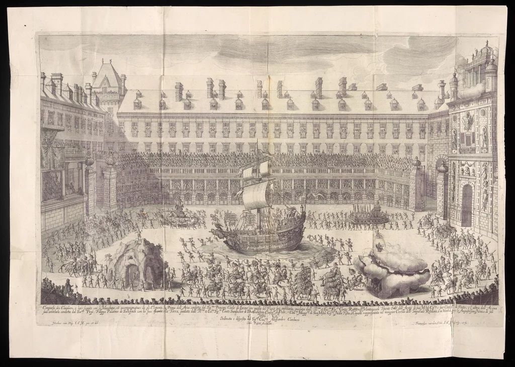 An illustration from [Publications relating to the wedding of Leopold I, Holy Roman Emperor, and Margarita Teresa, Infanta of Spain], 1666, leaf 12