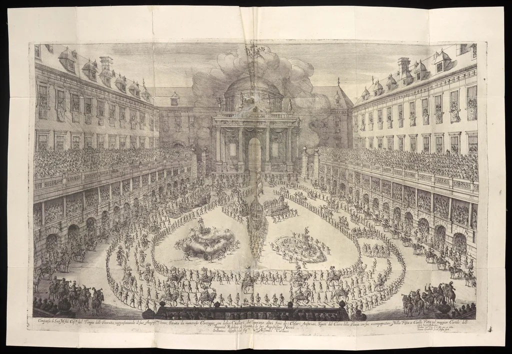 An illustration from [Publications relating to the wedding of Leopold I, Holy Roman Emperor, and Margarita Teresa, Infanta of Spain], 1666, leaf 70