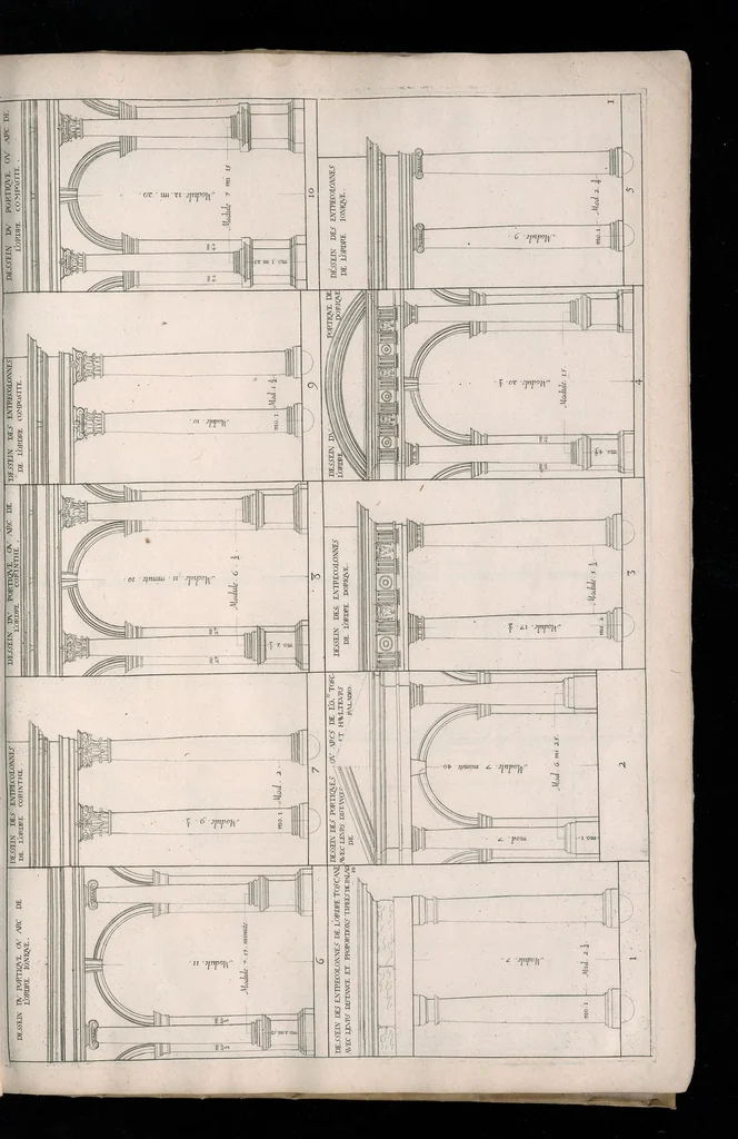 An illustration from Traitté de l'architecture svivant Vitruue, ou, Il est traitté cinq ordres de colomnes ..., 1648, leaf 112