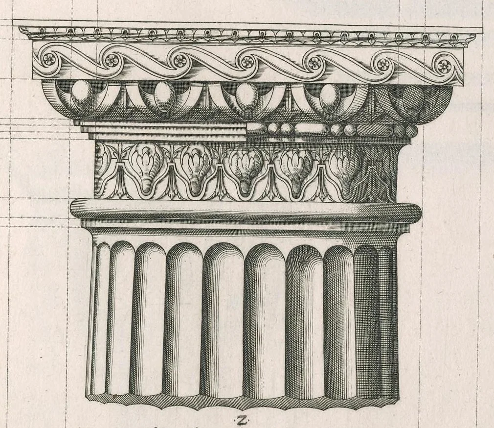 An illustration from Traitté de l'architecture svivant Vitruue, ou, Il est traitté cinq ordres de colomnes ..., 1648, leaf 48