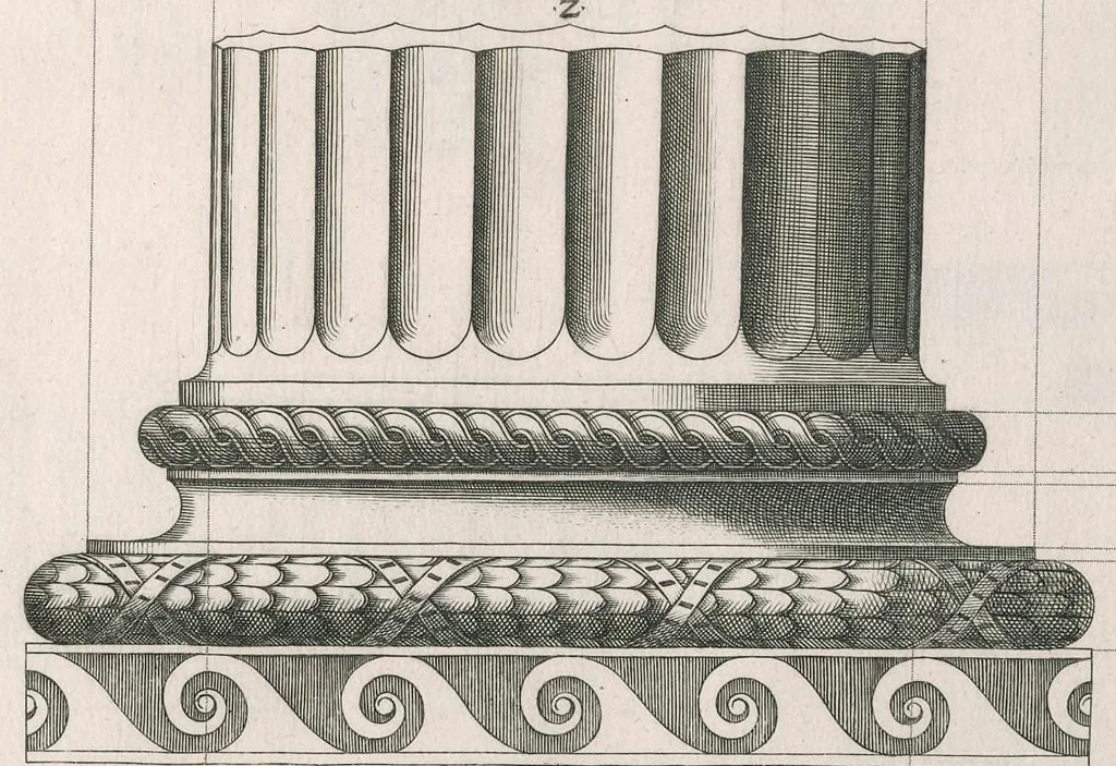 An illustration from Traitté de l'architecture svivant Vitruue, ou, Il est traitté cinq ordres de colomnes ..., 1648, leaf 48