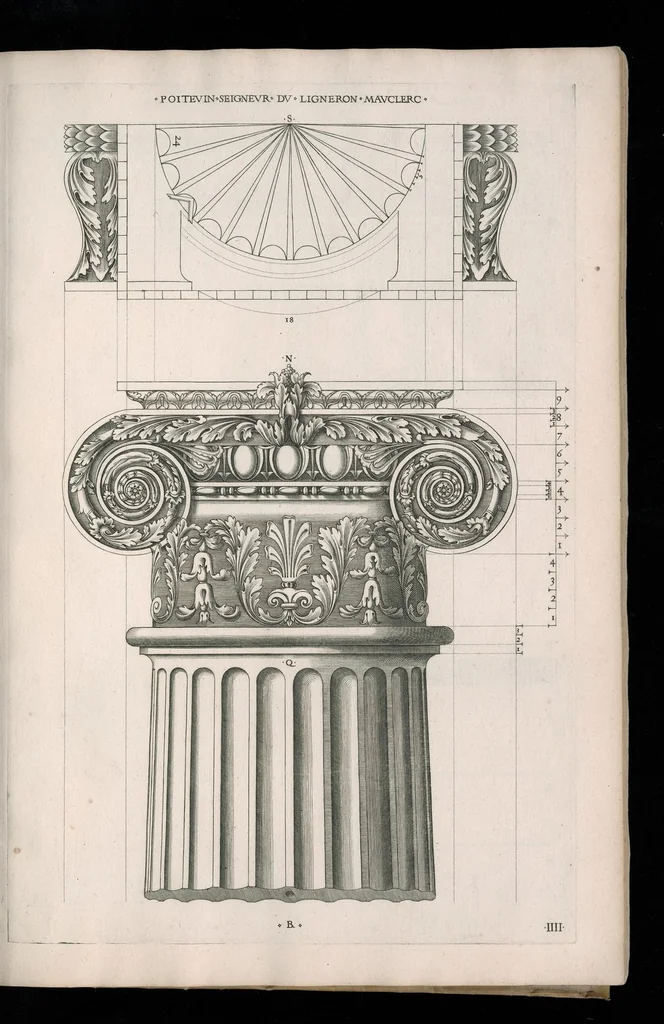 An illustration from Traitté de l'architecture svivant Vitruue, ou, Il est traitté cinq ordres de colomnes ..., 1648, leaf 60