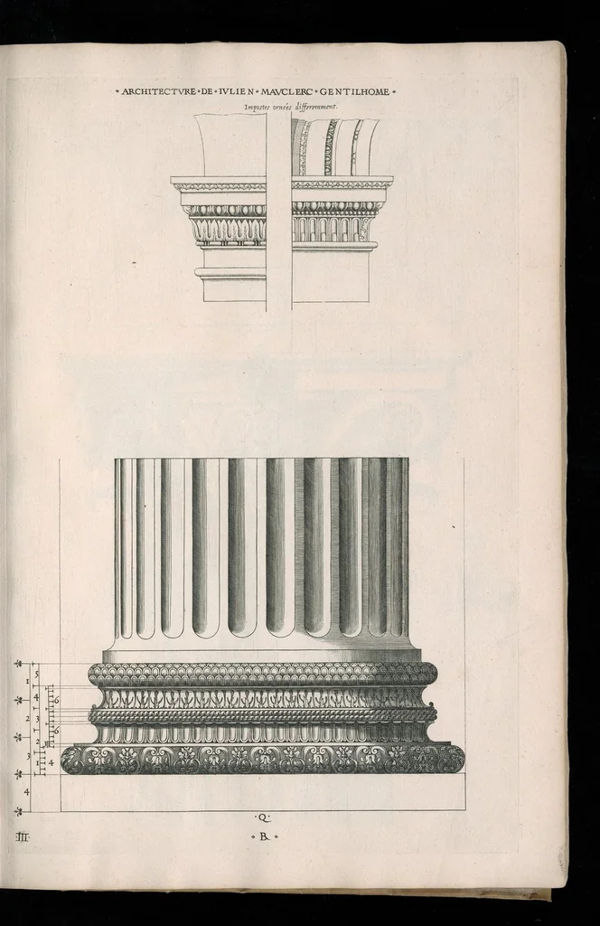 An illustration from Traitté de l'architecture svivant Vitruue, ou, Il est traitté cinq ordres de colomnes ..., 1648, leaf 80