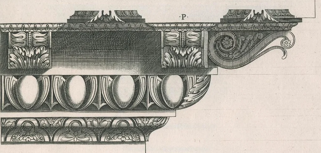 An illustration from Traitté de l'architecture svivant Vitruue, ou, Il est traitté cinq ordres de colomnes ..., 1648, leaf 96