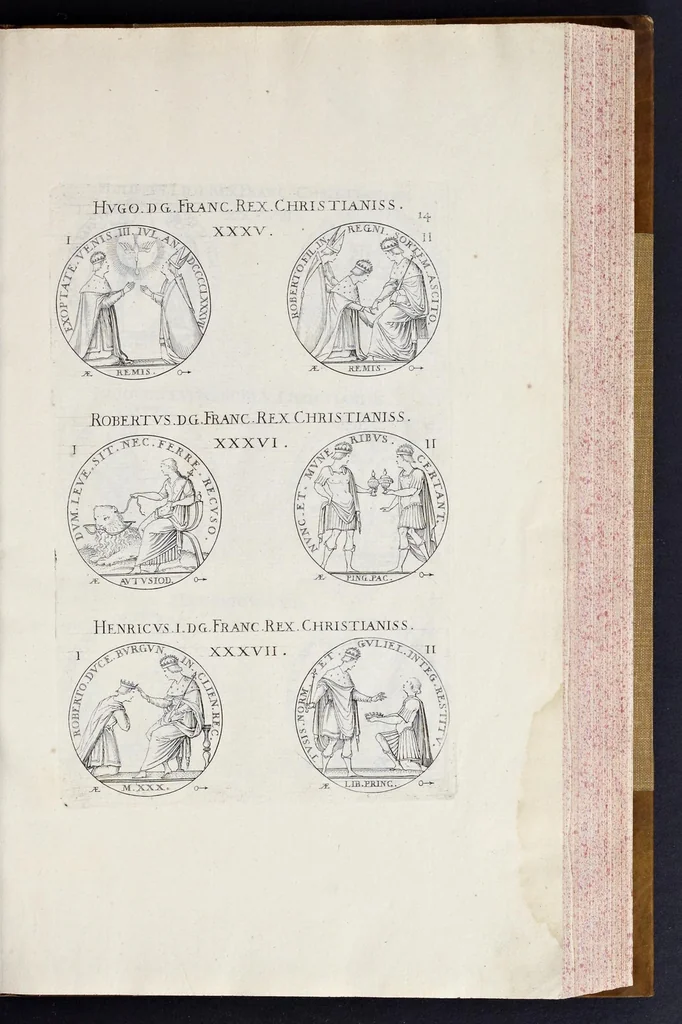 An illustration from Explication ov description sommaire des medailles contenvës en l'oevvre de la France metalliqve ..., 1636, leaf 434