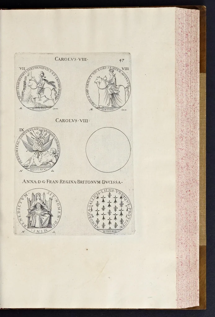 An illustration from Explication ov description sommaire des medailles contenvës en l'oevvre de la France metalliqve ..., 1636, leaf 500