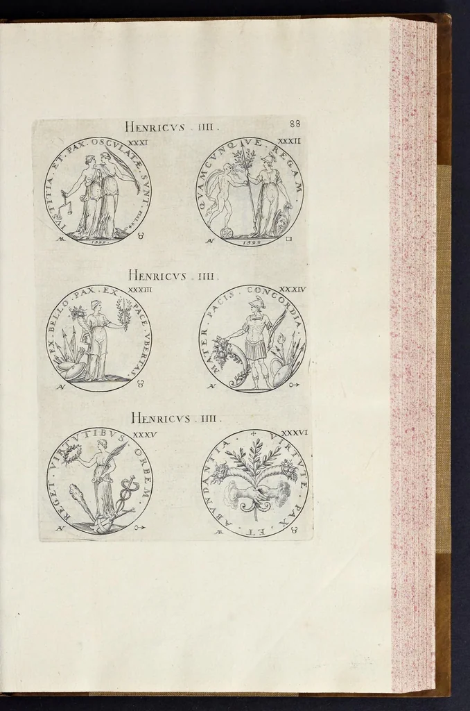An illustration from Explication ov description sommaire des medailles contenvës en l'oevvre de la France metalliqve ..., 1636, leaf 582