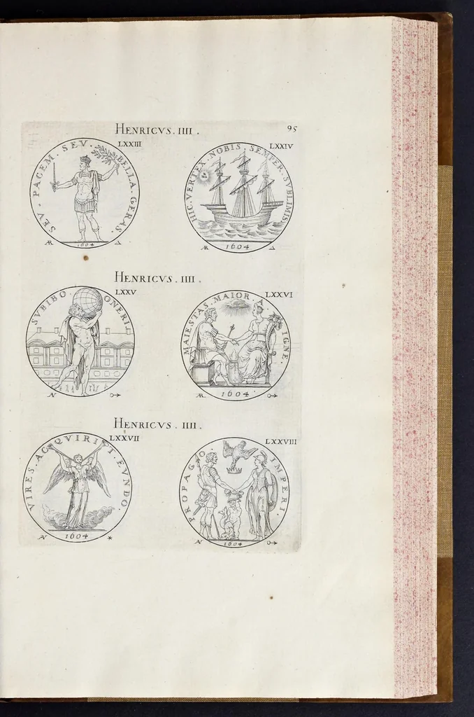 An illustration from Explication ov description sommaire des medailles contenvës en l'oevvre de la France metalliqve ..., 1636, leaf 596