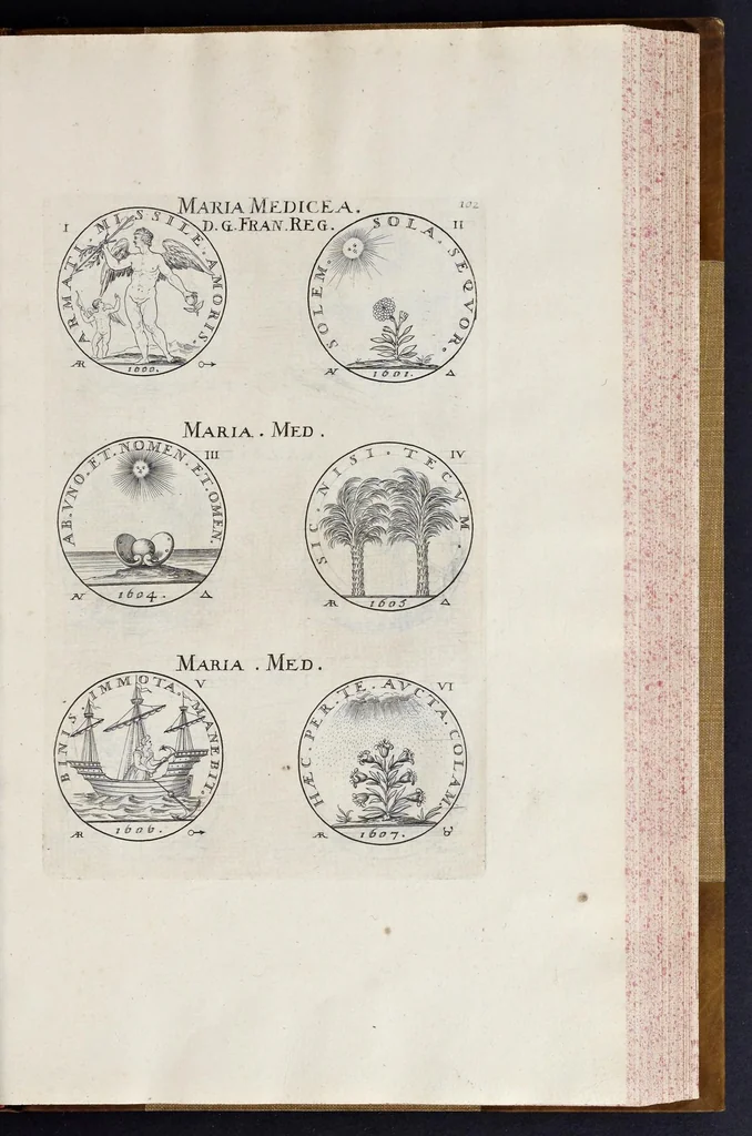 An illustration from Explication ov description sommaire des medailles contenvës en l'oevvre de la France metalliqve ..., 1636, leaf 610