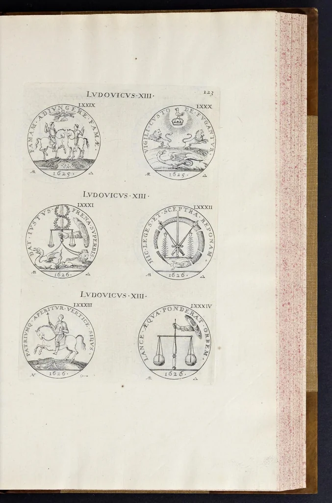 An illustration from Explication ov description sommaire des medailles contenvës en l'oevvre de la France metalliqve ..., 1636, leaf 652
