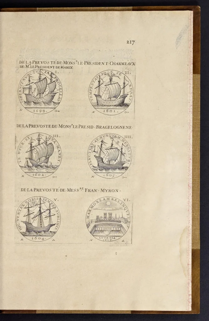 An illustration from Les familles de la France illvstrées par les monvmens des medailles anciennes et modernes : tirées des plus rares & curieux cabinets du royaume, sur les metaux d'or, d'argent & de bronze ..., 1636, leaf 256