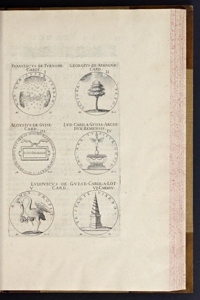 An illustration from Les familles de la France illvstrées par les monvmens des medailles anciennes et modernes : tirées des plus rares & curieux cabinets du royaume, sur les metaux d'or, d'argent & de bronze ..., 1636, leaf 62