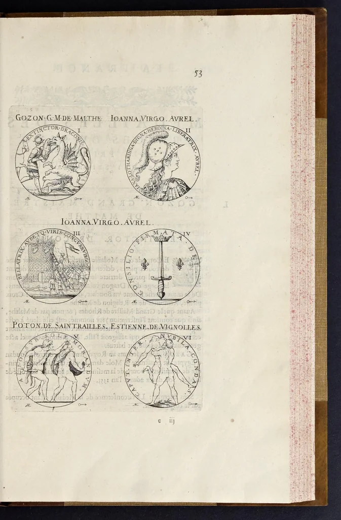 An illustration from Les familles de la France illvstrées par les monvmens des medailles anciennes et modernes : tirées des plus rares & curieux cabinets du royaume, sur les metaux d'or, d'argent & de bronze ..., 1636, leaf 92