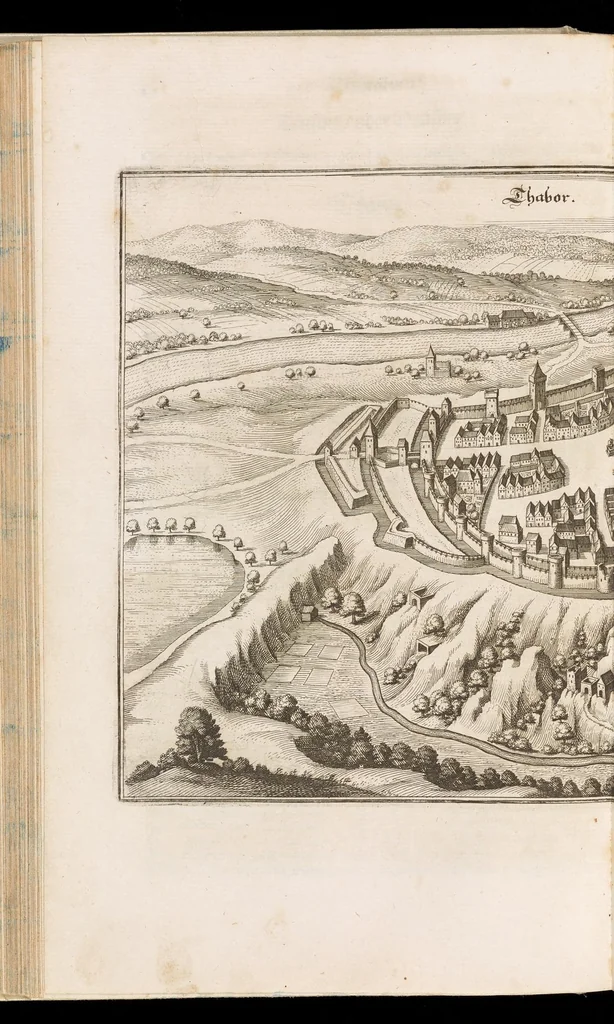 An illustration from Topographia Bohemiæ, Moraviæ et Silesiæ : das ist, Beschreibung vnd eigentliche Abbildung der vornehmensten vnd bekandtisten Stätte vund Plätze in den Königreich Boheim vnd einverleibten Landern, Mähren, vnd Schlesien, 1650, leaf 160
