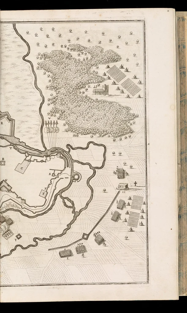 An illustration from Topographia Bohemiæ, Moraviæ et Silesiæ : das ist, Beschreibung vnd eigentliche Abbildung der vornehmensten vnd bekandtisten Stätte vund Plätze in den Königreich Boheim vnd einverleibten Landern, Mähren, vnd Schlesien, 1650, leaf 205