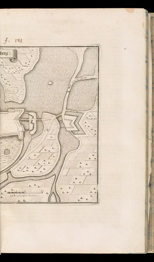 An illustration from Topographia Bohemiæ, Moraviæ et Silesiæ : das ist, Beschreibung vnd eigentliche Abbildung der vornehmensten vnd bekandtisten Stätte vund Plätze in den Königreich Boheim vnd einverleibten Landern, Mähren, vnd Schlesien, 1650, leaf 333