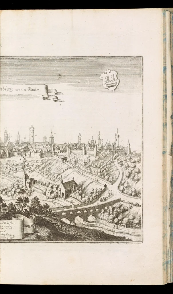 An illustration from Topographia Franconiæ : das ist, Beschreibung vnd eÿgentliche Contrafactur der vornehmbsten Stätte, vnd Plätze des Frankenlandes vnd deren, die zu dem hochlöbischen Fränkischen Craisse gezogen werden, 1648, leaf 134