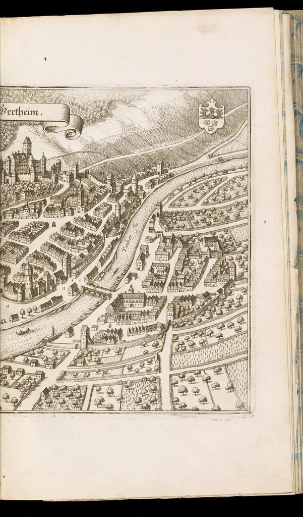 An illustration from Topographia Franconiæ : das ist, Beschreibung vnd eÿgentliche Contrafactur der vornehmbsten Stätte, vnd Plätze des Frankenlandes vnd deren, die zu dem hochlöbischen Fränkischen Craisse gezogen werden, 1648, leaf 172