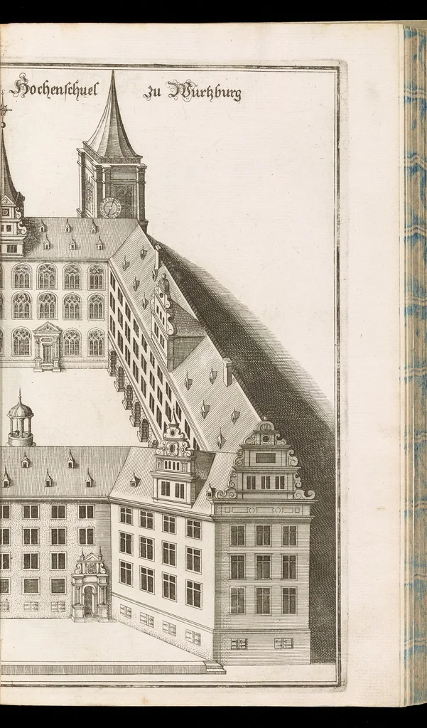 An illustration from Topographia Franconiæ : das ist, Beschreibung vnd eÿgentliche Contrafactur der vornehmbsten Stätte, vnd Plätze des Frankenlandes vnd deren, die zu dem hochlöbischen Fränkischen Craisse gezogen werden, 1648, leaf 200