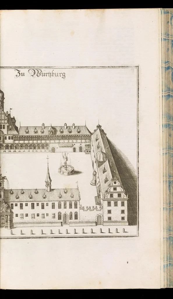An illustration from Topographia Franconiæ : das ist, Beschreibung vnd eÿgentliche Contrafactur der vornehmbsten Stätte, vnd Plätze des Frankenlandes vnd deren, die zu dem hochlöbischen Fränkischen Craisse gezogen werden, 1648, leaf 204