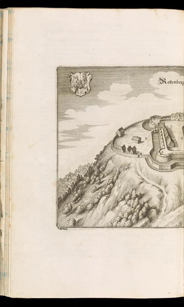 An illustration from Topographia Franconiæ : das ist, Beschreibung vnd eÿgentliche Contrafactur der vornehmbsten Stätte, vnd Plätze des Frankenlandes vnd deren, die zu dem hochlöbischen Fränkischen Craisse gezogen werden, 1648, leaf 233