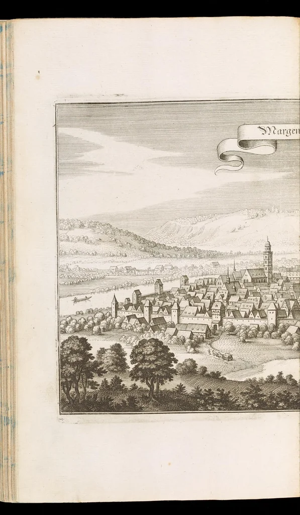 An illustration from Topographia Franconiæ : das ist, Beschreibung vnd eÿgentliche Contrafactur der vornehmbsten Stätte, vnd Plätze des Frankenlandes vnd deren, die zu dem hochlöbischen Fränkischen Craisse gezogen werden, 1648, leaf 83