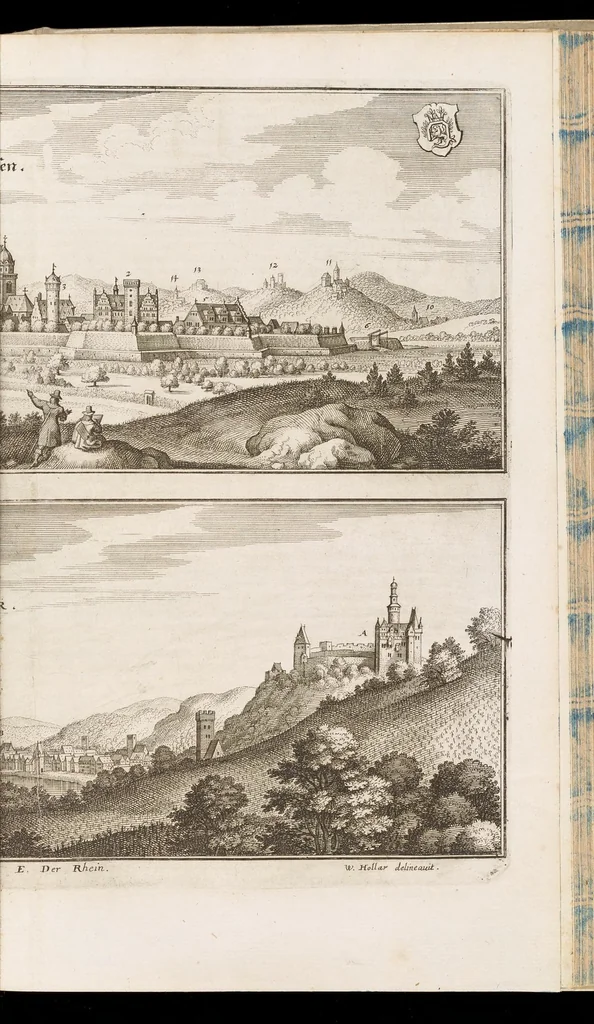 An illustration from Topographia Hassiæ et regionum vicinarum : das ist, Beschreibung der vornẽbsten Stätte vnd Plätze in Hessen vnd den benachbahrten Landtschaften als Buchen, Nassau, Betteraw, Westerwaldt, Wittgenstein, Lohngaw, vnd andern, 1646, leaf 120