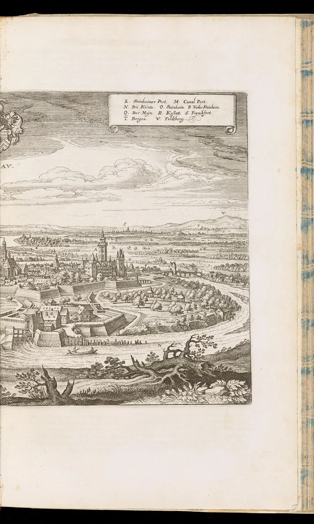 An illustration from Topographia Hassiæ et regionum vicinarum : das ist, Beschreibung der vornẽbsten Stätte vnd Plätze in Hessen vnd den benachbahrten Landtschaften als Buchen, Nassau, Betteraw, Westerwaldt, Wittgenstein, Lohngaw, vnd andern, 1646, leaf 142
