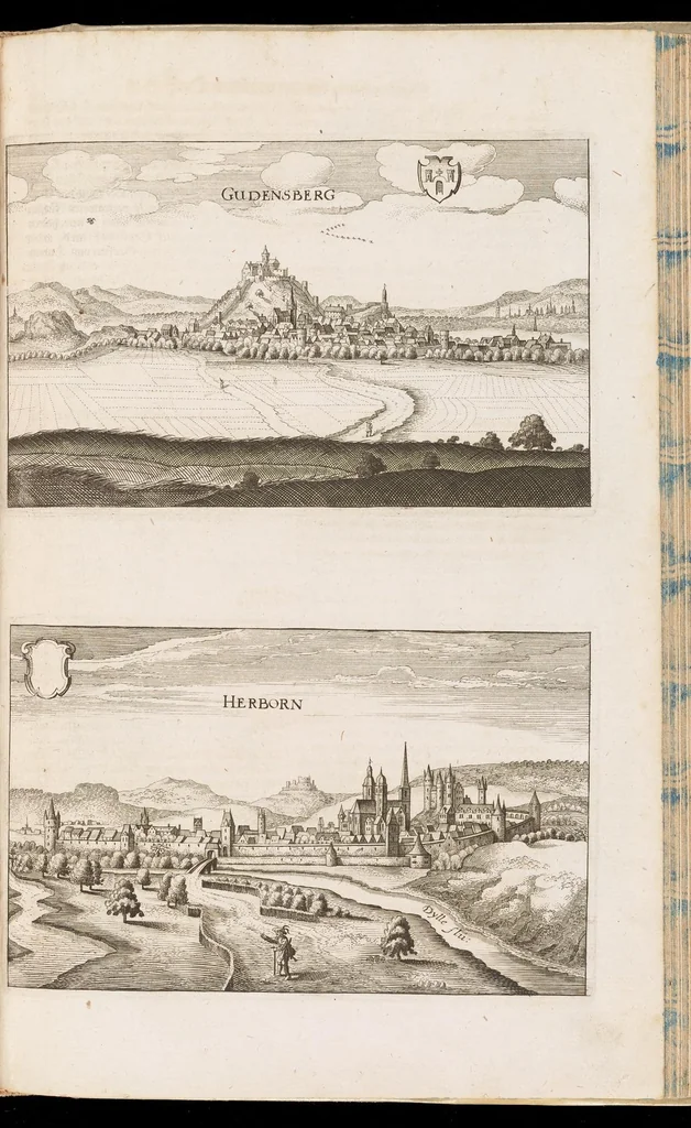 An illustration from Topographia Hassiæ et regionum vicinarum : das ist, Beschreibung der vornẽbsten Stätte vnd Plätze in Hessen vnd den benachbahrten Landtschaften als Buchen, Nassau, Betteraw, Westerwaldt, Wittgenstein, Lohngaw, vnd andern, 1646, leaf 146