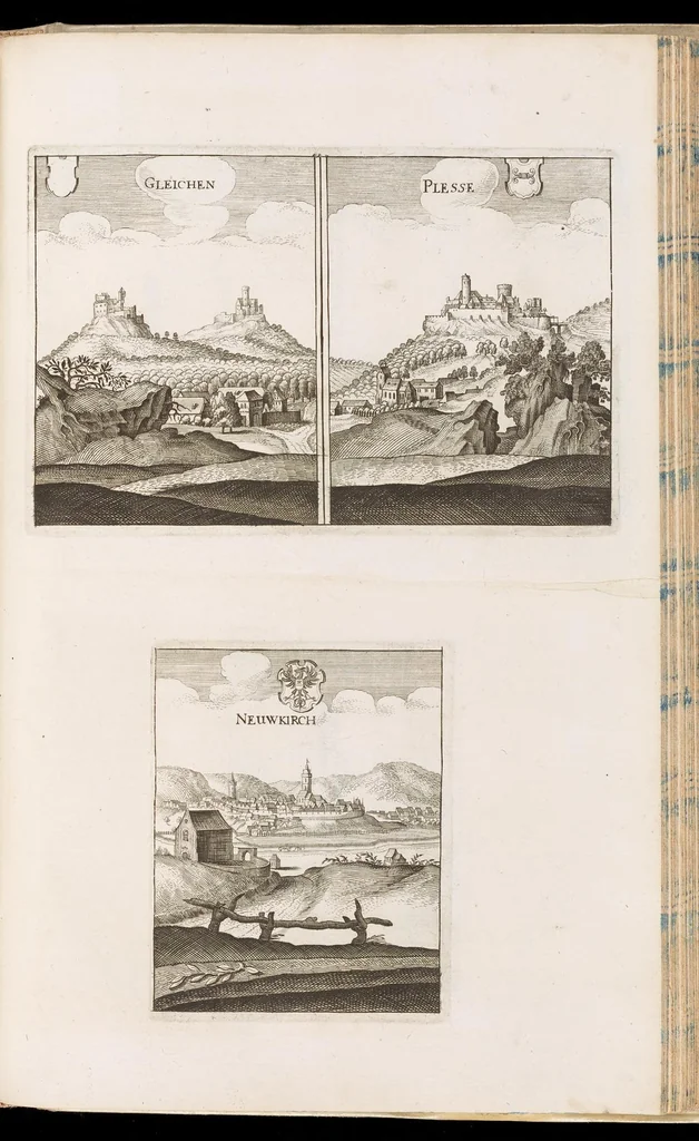 An illustration from Topographia Hassiæ et regionum vicinarum : das ist, Beschreibung der vornẽbsten Stätte vnd Plätze in Hessen vnd den benachbahrten Landtschaften als Buchen, Nassau, Betteraw, Westerwaldt, Wittgenstein, Lohngaw, vnd andern, 1646, leaf 196