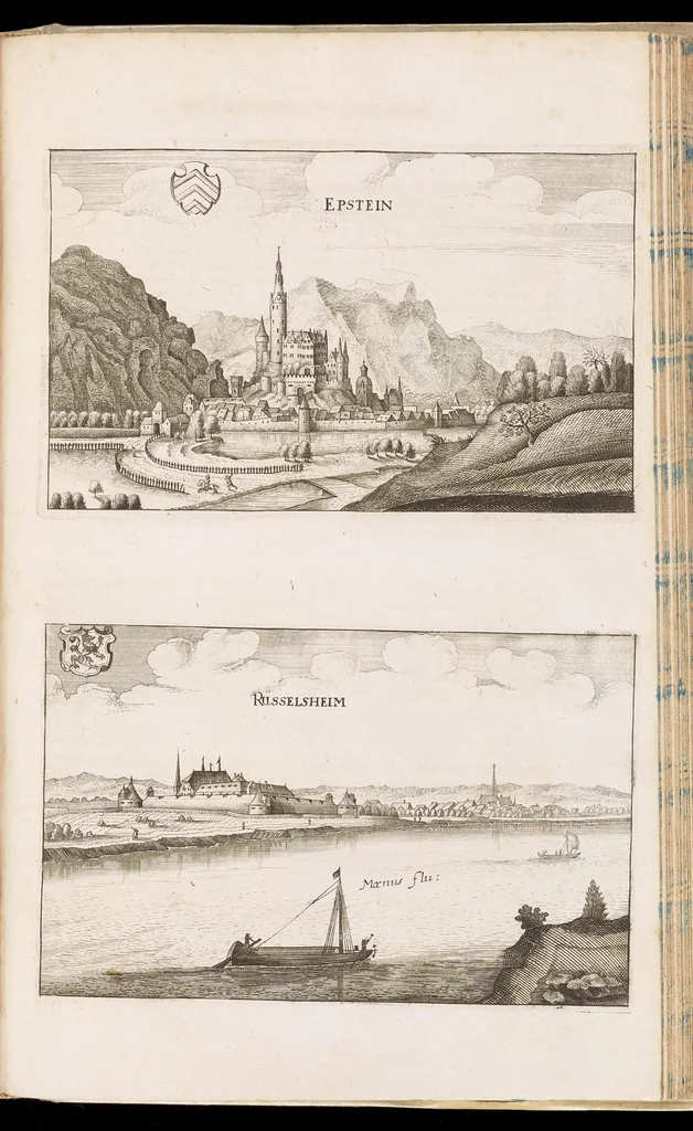 An illustration from Topographia Hassiæ et regionum vicinarum : das ist, Beschreibung der vornẽbsten Stätte vnd Plätze in Hessen vnd den benachbahrten Landtschaften als Buchen, Nassau, Betteraw, Westerwaldt, Wittgenstein, Lohngaw, vnd andern, 1646, leaf 206