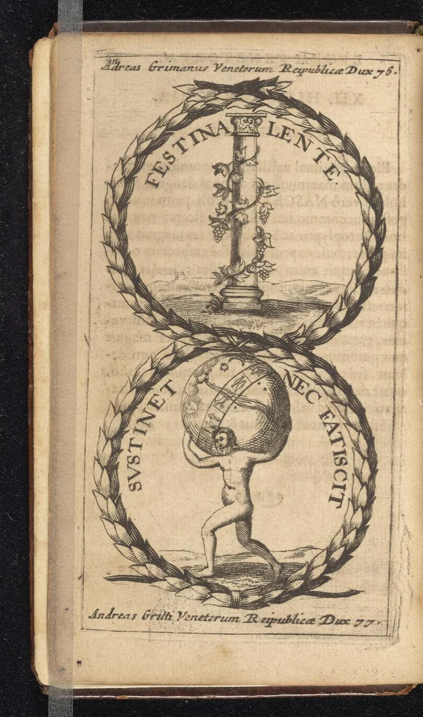An illustration from Symbola varia diversorum principum, archiducum, ducum, comitum & marchionum totius Italiae : cum facili isagoge D. Anselmi de Boot, 1686, leaf 29