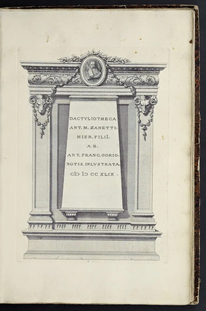 An illustration from Le gemme antiche di Anton-Maria Zanetti di Girolamo, 1750, leaf 178