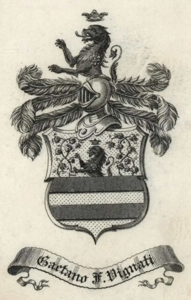 An illustration from Historia dell'origine et svccessione dell'illvstrissima famiglia Malaspina, 1585, leaf 1