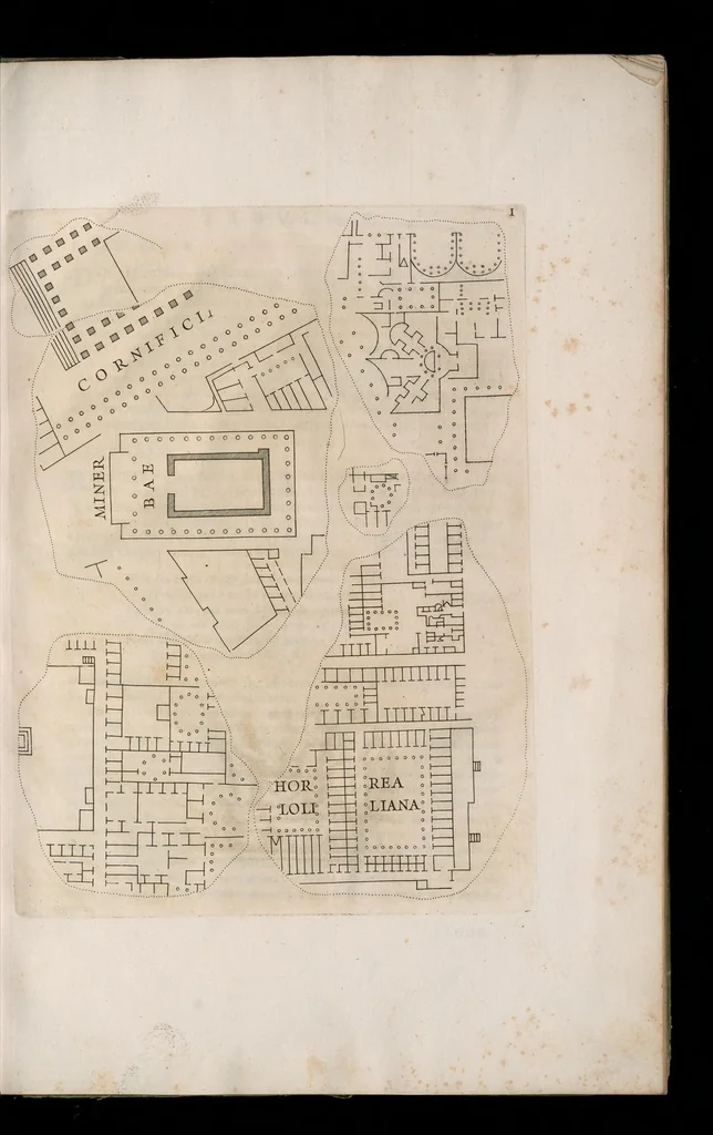 An illustration from Fragmenta vestigii veteris Romae ex lapidibus Farnesianis, 1673, leaf 10