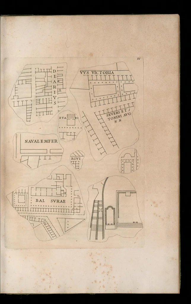 An illustration from Fragmenta vestigii veteris Romae ex lapidibus Farnesianis, 1673, leaf 24