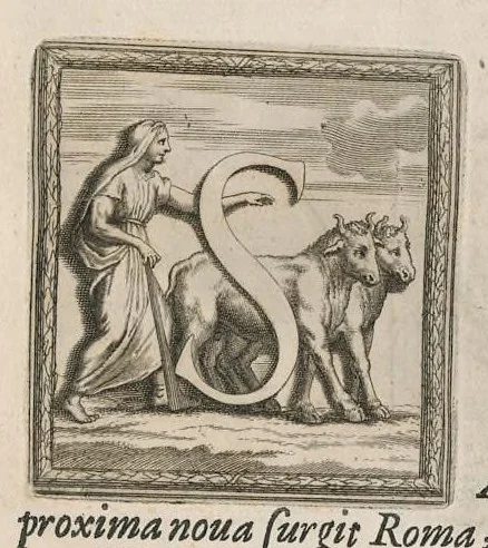 An illustration from Fragmenta vestigii veteris Romae ex lapidibus Farnesianis, 1673, leaf 6