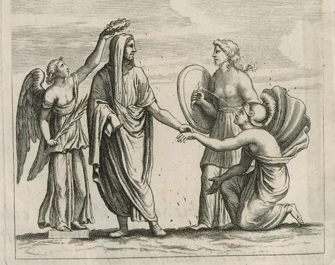 An illustration from Fragmenta vestigii veteris Romae ex lapidibus Farnesianis, 1673, leaf 7