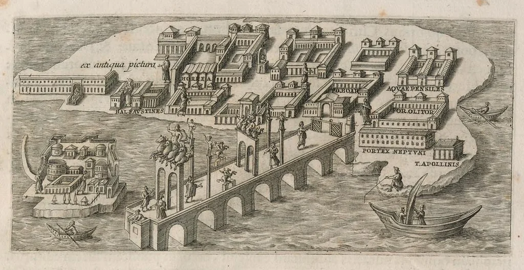 An illustration from Fragmenta vestigii veteris Romae ex lapidibus Farnesianis, 1673, leaf 8