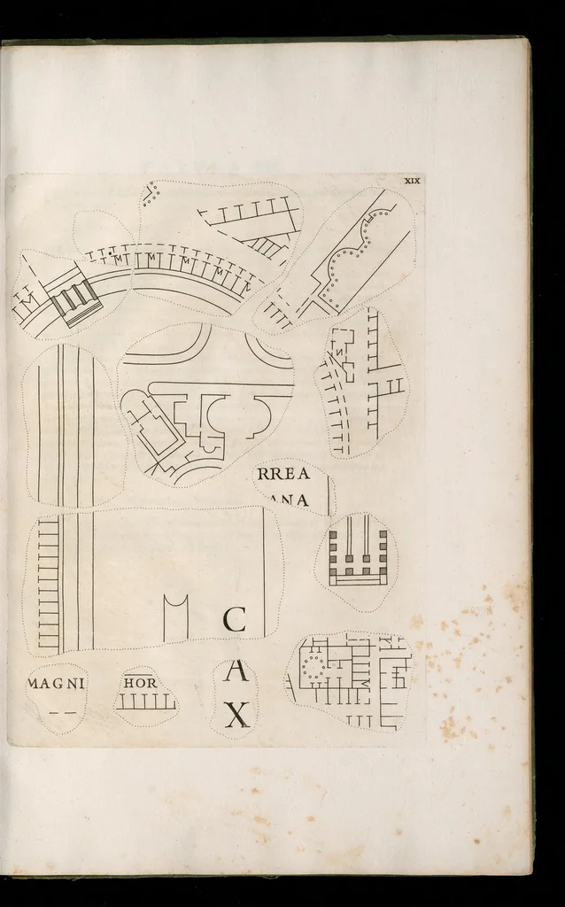 An illustration from Fragmenta vestigii veteris Romae ex lapidibus Farnesianis, 1673, leaf 86