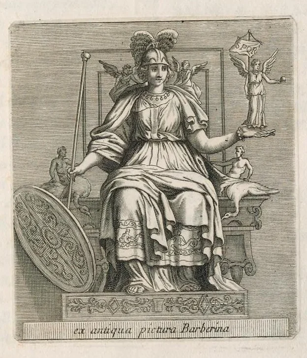 An illustration from Fragmenta vestigii veteris Romae ex lapidibus Farnesianis, 1673, leaf 92