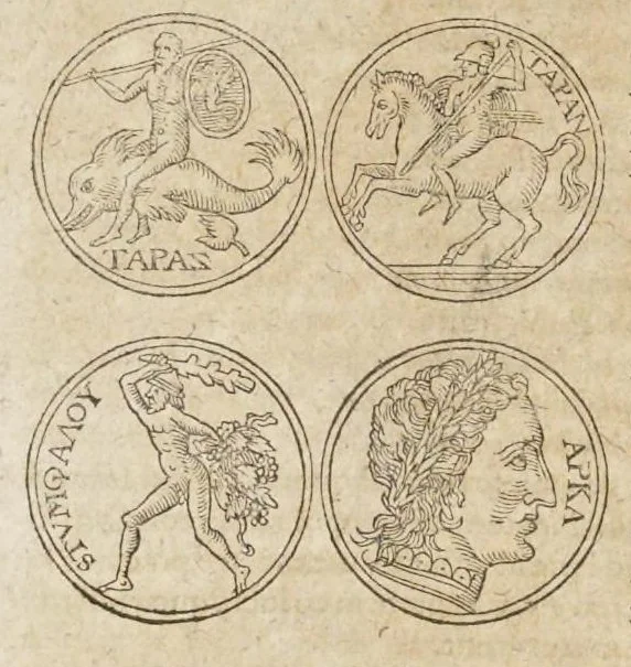 An illustration from Historicarum commemorationum rerum Graecarum libri duo : in quibus tam Helladis quam Peloponnesi, quae in lucem antea non venerunt, explicantur, 1605, leaf 163