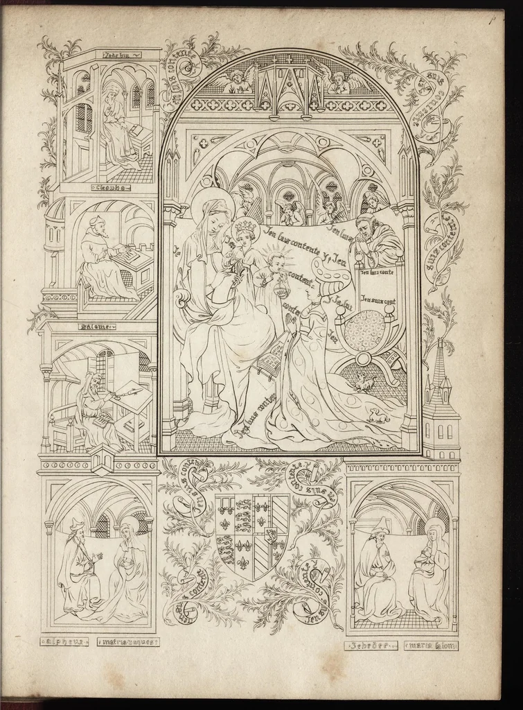An illustration from An account of a rich illuminated missal executed for John Duke of Bedford, regent of France under Henry VI, and afterwards in the possession of the late Duchess of Portland, 1794, leaf 24