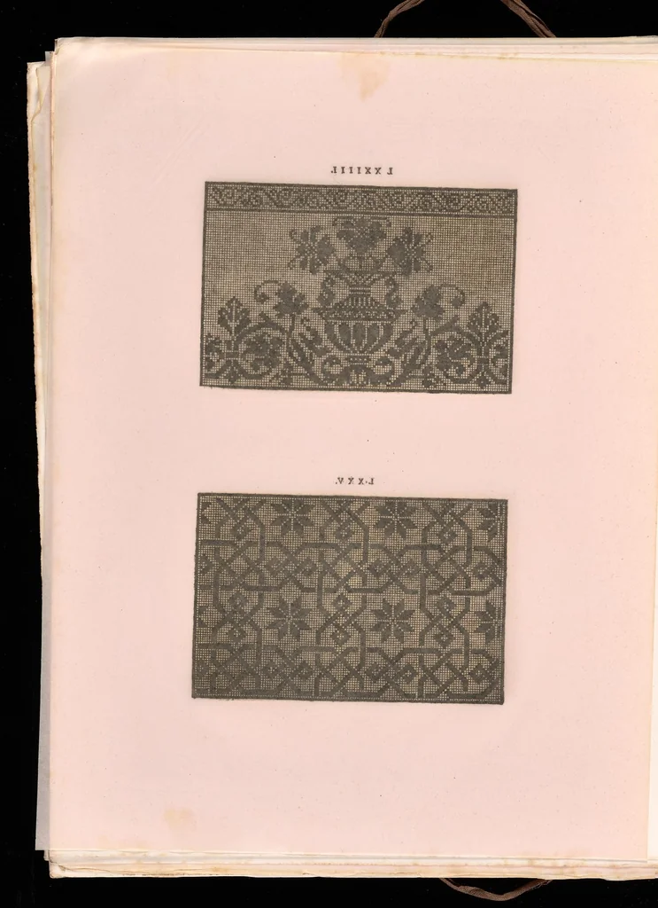 An illustration from Livres à dentelles, 1887, leaf 69