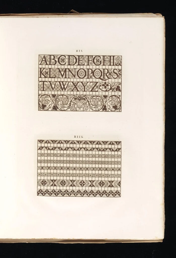 An illustration from Livres à dentelles, 1887, leaf 26