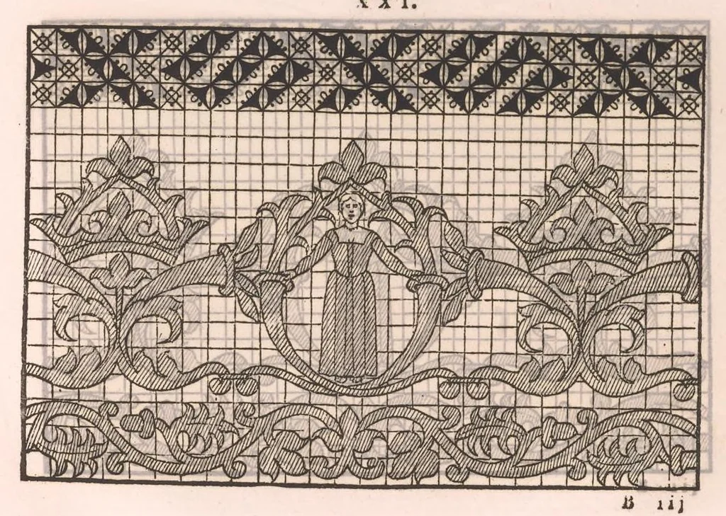 An illustration from Livres à dentelles, 1887, leaf 40