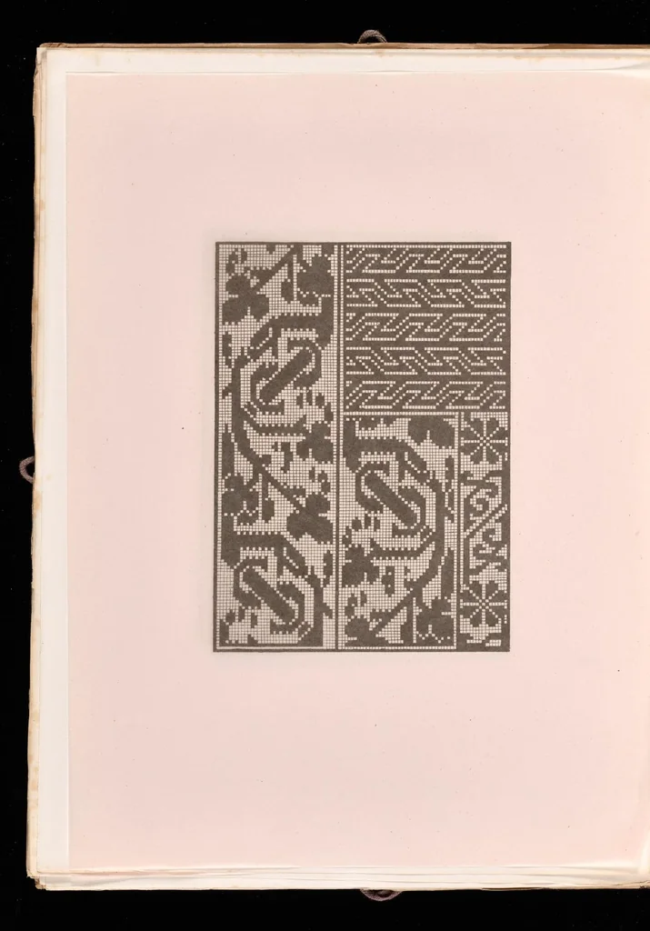An illustration from Livres à dentelles, 1887, leaf 69