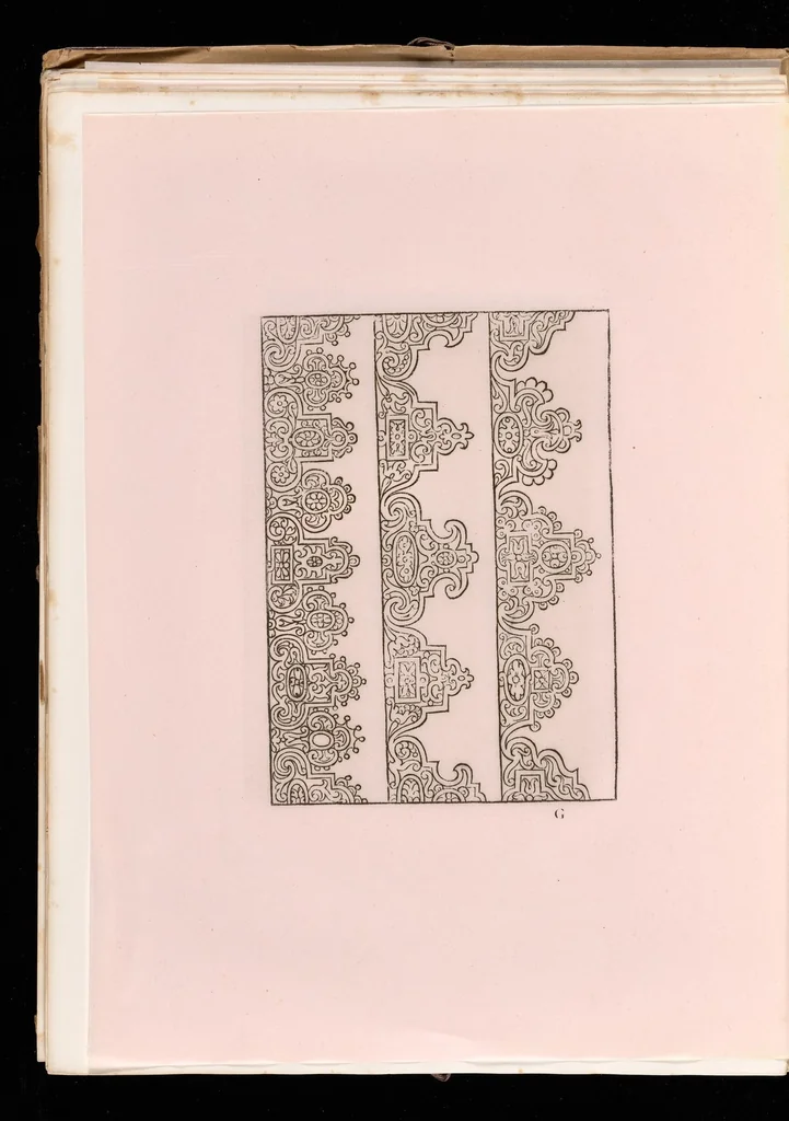 An illustration from Livres à dentelles, 1887, leaf 85
